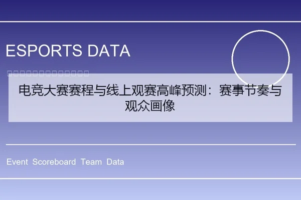 电竞大赛赛程与线上观赛高峰预测：赛事节奏与观众画像